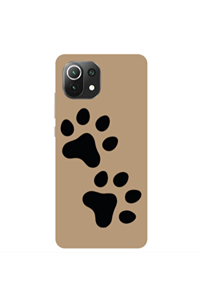 Other Xiaomi Mi 11 Lite Paws Brown Colored Silicone TPU Θήκη