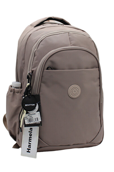 Harmela Unisex Water Resistant Fabric Daily Backpack Mink Color School Backpa...