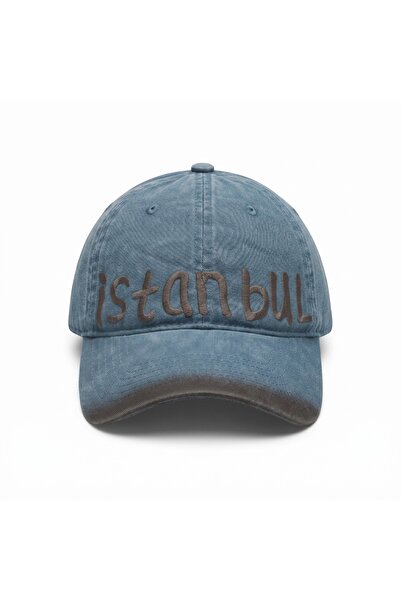 Aware Time Unisex Özle Washed Denim Cap Hat