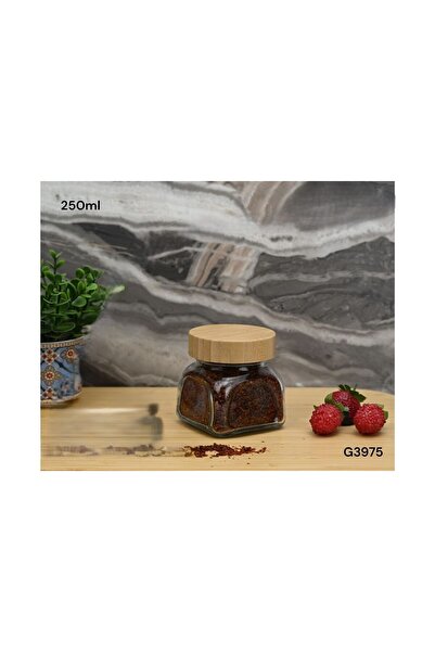 USTAOGLUHOME Glass Jar with Non-Opening Bamboo Lid