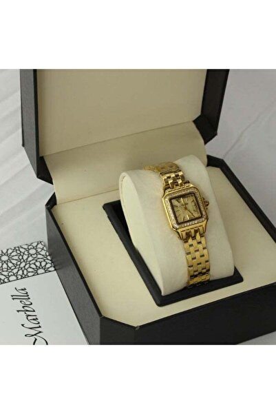 marblino Women's steel watch decorated with zircon clamshell waterproof moder...