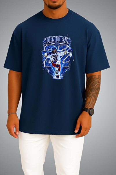 Bahriyeli Collection Oversize Off Campus John Logan 22 Chest Printed Unisex T...