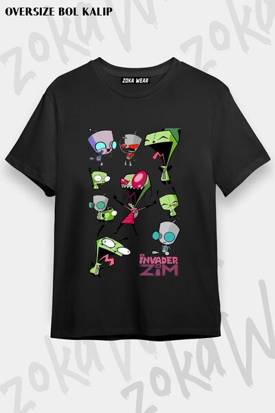 ZOKAWEAR Μπλουζάκι Unisex Loose Fit με στάμπα Invader Zim v8