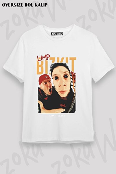 ZOKAWEAR Μπλουζάκι Unisex Loose Fit με στάμπα Limp Bizkit v18