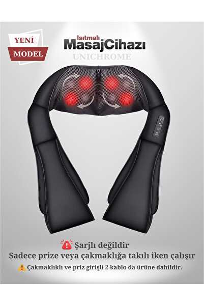 Unichrome Kneading Ovmalı Isıtmalı Masaj Yastığı Boyun Bel Sırt Omuz Masaj Al...