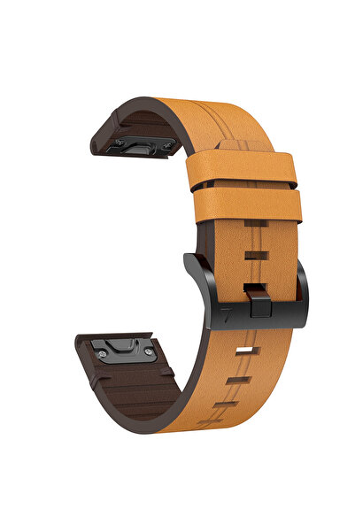 CaseOnn Garmin fenix 8 - 51 mm, Solar, Sapphire Kordon Quickfit Klasik Deri Y...