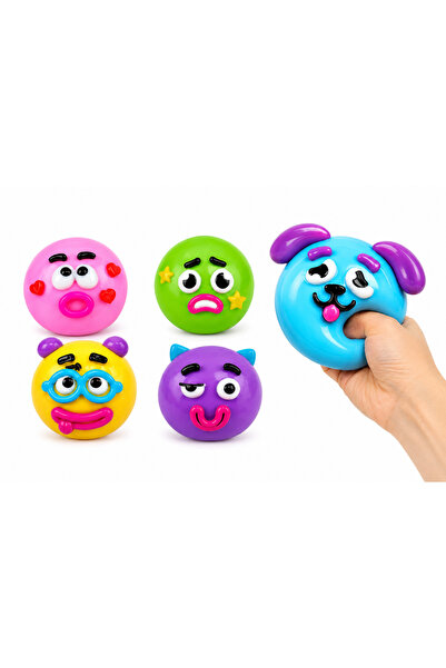 SHOP LIKE A PRO Smushers Squishy cu Față Amuzantă, 10 cm, Jucărie Antistres, ...