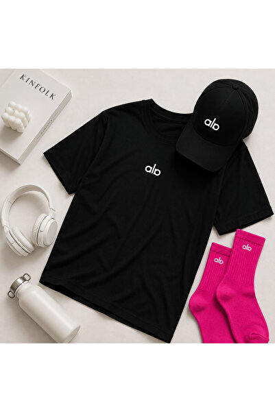 ZAVIXO Women's Logo Printed Oversize T-Shirt, Hat, Socks Premium Set of 3