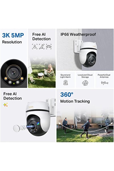 TP-LINK Smart Tapo C530WS 3K 5MP Outdoor 360º Wi-Fi Camera