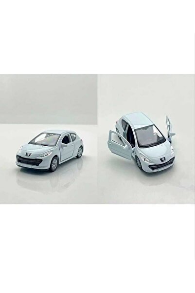 TOPROCKSTORE Peugeot 207 1:38 Model Metal Car 3700 Toy Car White