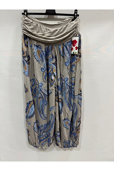 della moor Women's Mink Italian Ethnic Patterned Shawl Shalwar Trousers Size ...