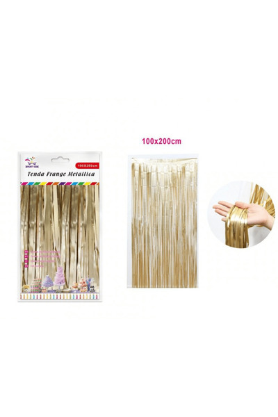 PARTY GO Perdea din folie metalică, auriu regal, 2m x 1m