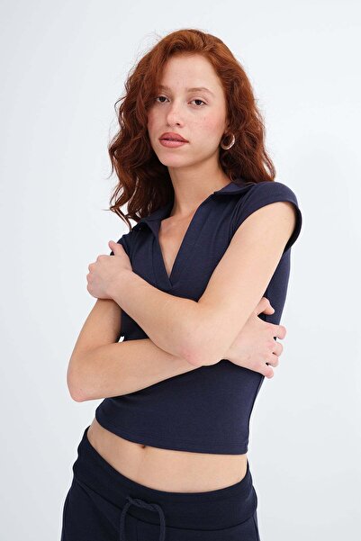 Addax Polo Collar Modal T-Shirt P19578