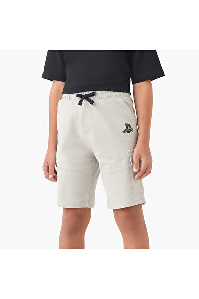 Playstation Elasticated Drawstring Shorts with Logo