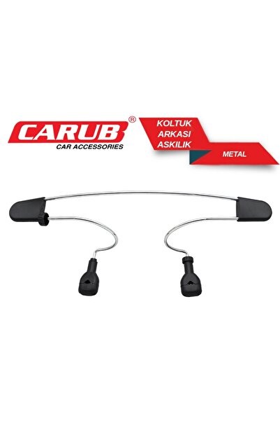 Carub Oto Araç Koltuk Arkası Araba Koltuk Elbise Askısı Metal Krom Askı