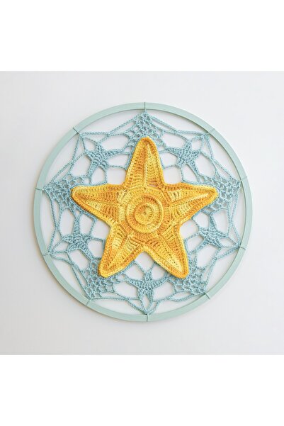 Tabula Rasa Co. Okyanus - Mandala Desenli, Deniz Yıldızı Motifli El Yapımı Ba...