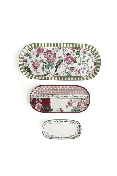 Lucky Art Madelıne Bone 3Lu Oval Sunumluk Setı