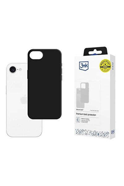 3MK Husă de silicon pentru iPhone 16e, Negru