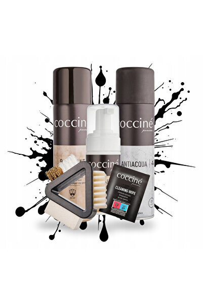 Coccine Set de ingrijire a incaltamintei, Coccine, 5 in 1, spuma de curatare ...