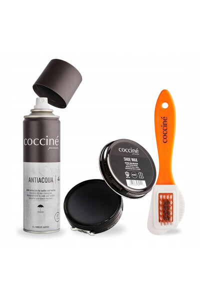 Coccine Set de ingrijire a incaltamintei, Coccine, crema de ghete neagra, 40 ...