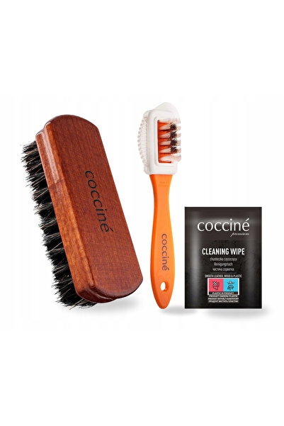 Coccine Set de curatare a incaltamintei, Coccine, 3 in 1, servetel umed, peri...