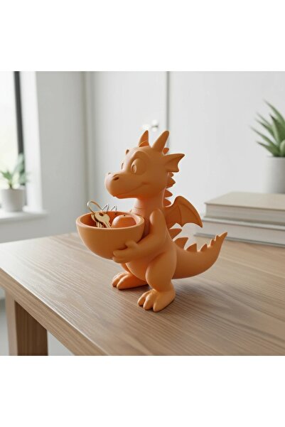 OEM Suport Decorativ Dragon pentru Obiecte Mici - 15 cm - Orange compozit mat