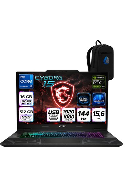 MSI Cyborg 15 Intel Core i7-13620H 16 GB DDR5 512 GB SSD 8GB/RTX5060 15.6" FH...
