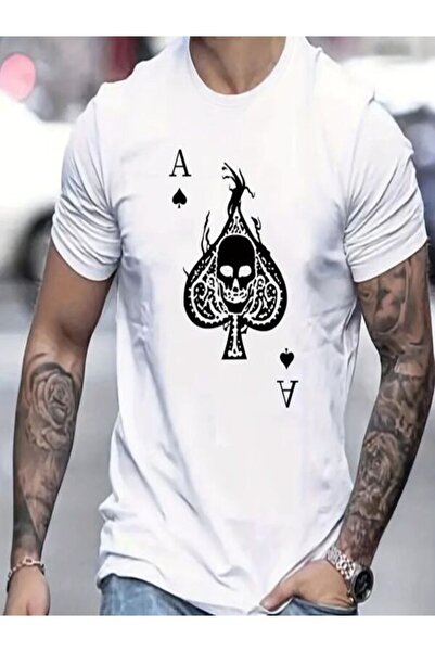 COZYWEAR Men's White Printed T-Shirt