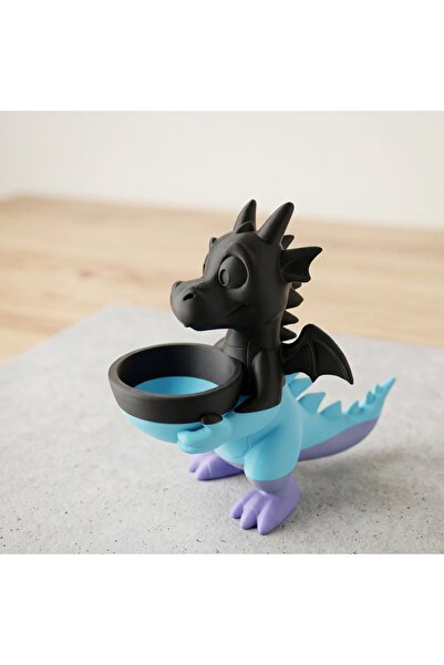 OEM Dragon Decorativ Imprimat 3D cu Bol Suport pentru Obiecte Mici