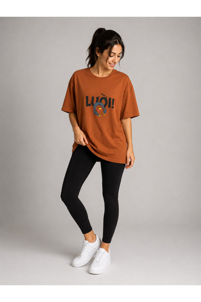 Trendline Trendy Women's Printed Oversized T-Shirt