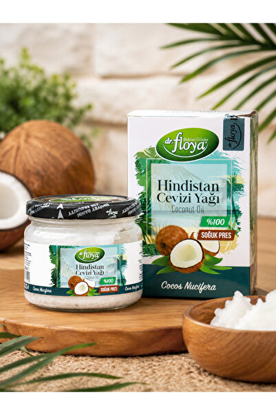 Dr. Floya Cold Pressed Coconut Oil 250 ml 100% Pure Natural Additive-Free Coc...
