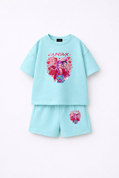 fasardi Kpop Demon Hunters Huntrix Zoey Rumi Mira Printed Oversize 100% Cotto...