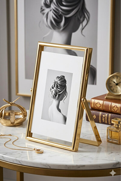Verda Çerçeve إطار معدني ذهبي مقاس 15×20 سم! إطار صور زخرفي طراز جديد!