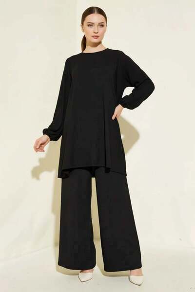 ALFA AKSESUAR 03 Women's Round Neck Long Sleeve Black Suit