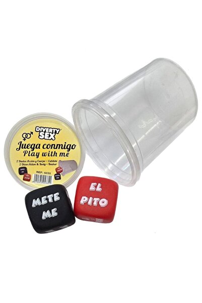 Diablo Picante Dice Game with Glass