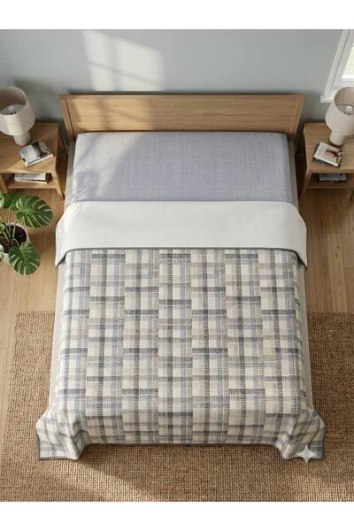 ŞENER HOME Madras Plaid Pattern Printed 200X240 Cm. Double (Battal) Single Pike