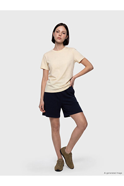 LC Waikiki Navy Blue Elastic Waist Soft Touch Women's Shorts