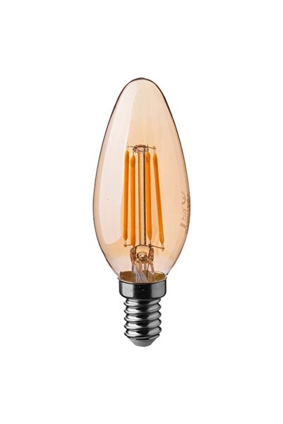 V-TAC Bec LED cu filament E14 4W, 2200K, Alb cald ambră