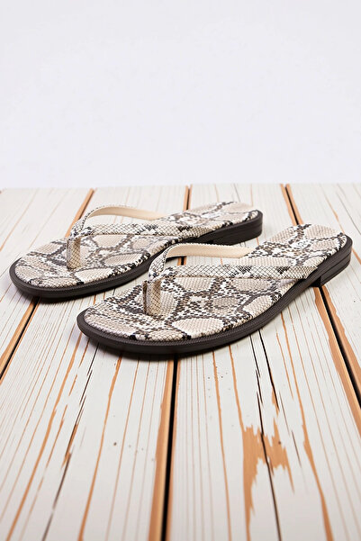 BENERLY Flip-flops de damă din piele artificială, cu toc plat, confortabili, ...