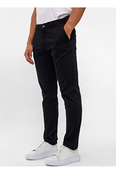 SÜVARİ Siyah Erkek Slim Fit Armürlü Pantolon PN2020500712