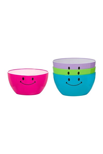 OEM Set 4 boluri multicolore din plastic 600 ml, perfecte pentru servire, des...