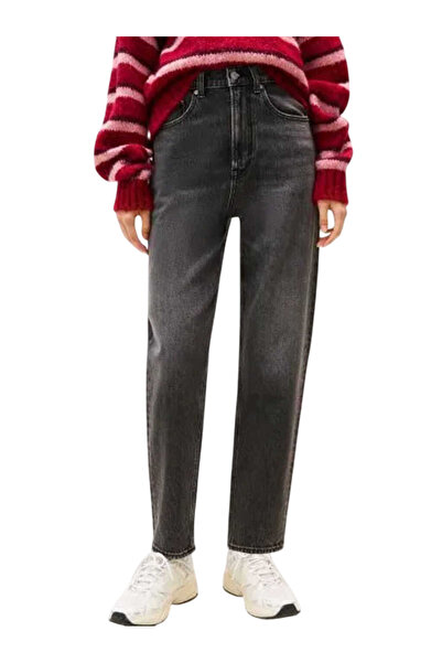 Tommy Hilfiger Γυναικείο Mom Τζιν Μαύρο Tommy Jeans DW0DW21812-1BZ