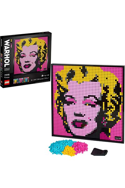 LEGO طقم بناء فني للبالغين من آندي وارهول لصورة مارلين مونرو 31197 لصنع لوحة ...