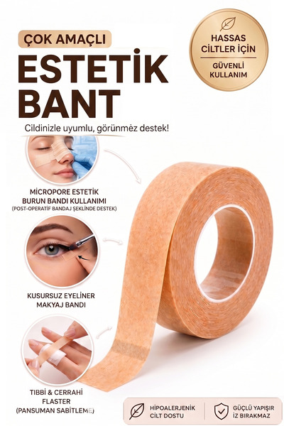 Soillium Burun Kontürleme Yanak Şekillendirme Bandı Eyeliner Çekme Yardımcısı...