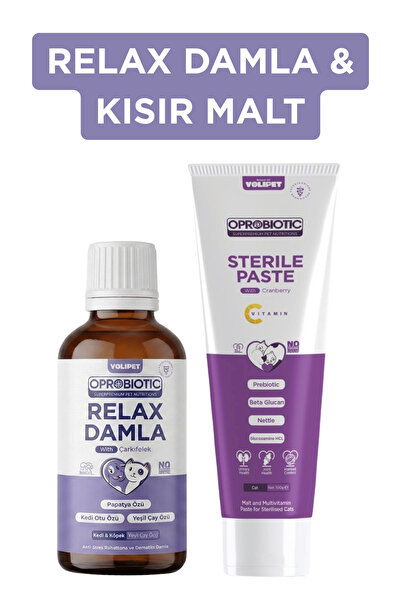 Oprobiotic Malt ve Vitamin Seti (Kısır Kedi Maltı ve Relax Damla)
