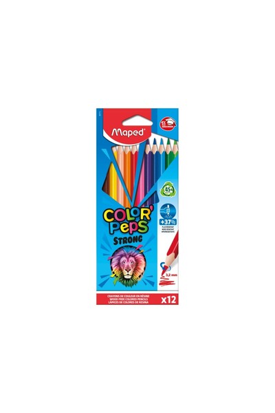 Maped Creioane colorate Color'Peps Strong 12 culori/set