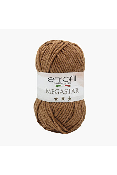 Etrofil MegaStar Νήμα Πλεξίματος Καραμελέ Καφέ 75% Ακρυλικό 25% Μαλλί 100γρ 1...