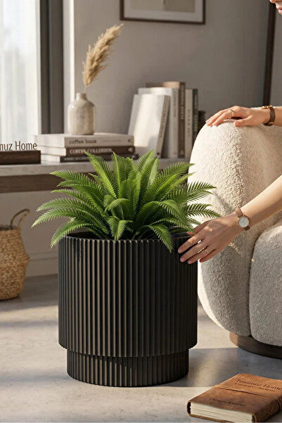 POLİVAHOME Vega Model Büyük Dekoratif Modern Saksı Ve Vazo 20 Lt ( 31,5 Cm X ...