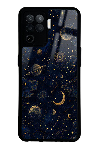 Spoyi Oppo Reno 5 Lite Celestial Night Tasarımlı Glossy Telefon Kılıfı
