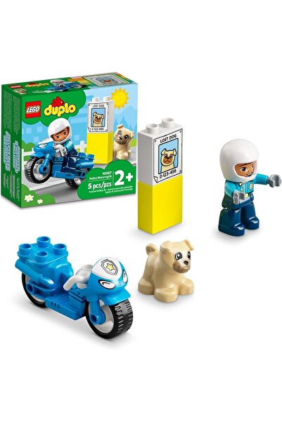 LEGO دراجة نارية شرطة من مجموعة دوبلو تاون ريسكيو 10967، لعبة للأطفال الصغار،...